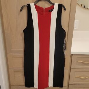 Boston Proper Bold Stripe Midi Dress